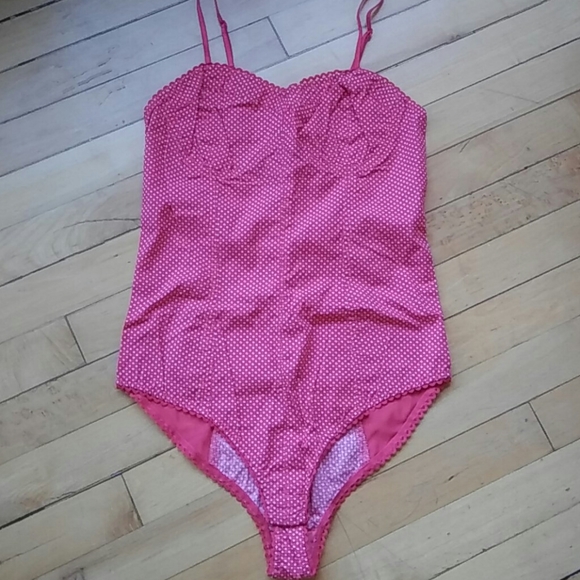 Polka dotted Bodysuit Sz S - Picture 1 of 4